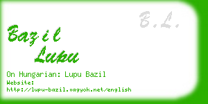 bazil lupu business card